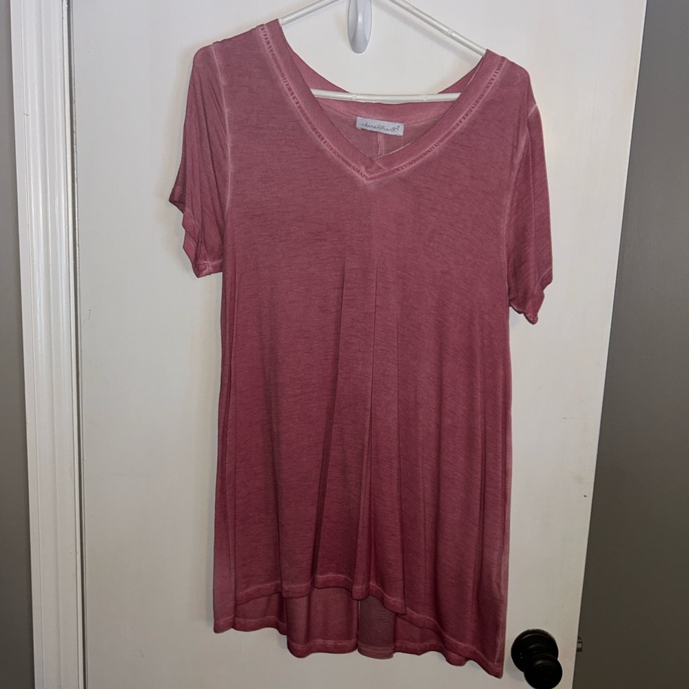 KEREN hart Dusty Rose V-Neck Tunic